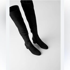Zara Black Over the Knee Boots